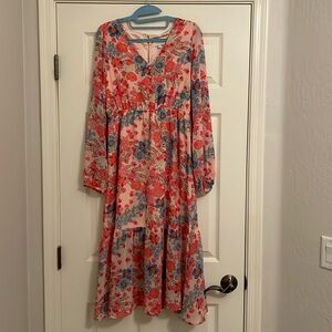 Sugarlips pink and blue floral dress size S